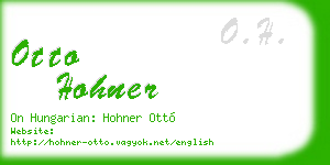 otto hohner business card