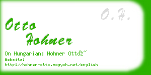 otto hohner business card